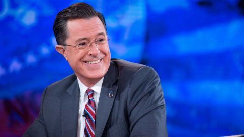 Television personality Stephen Colbert during a taping of Comedy Central's
