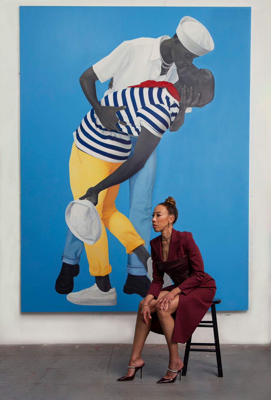 Artist Amy Sherald with "For love, and for country."