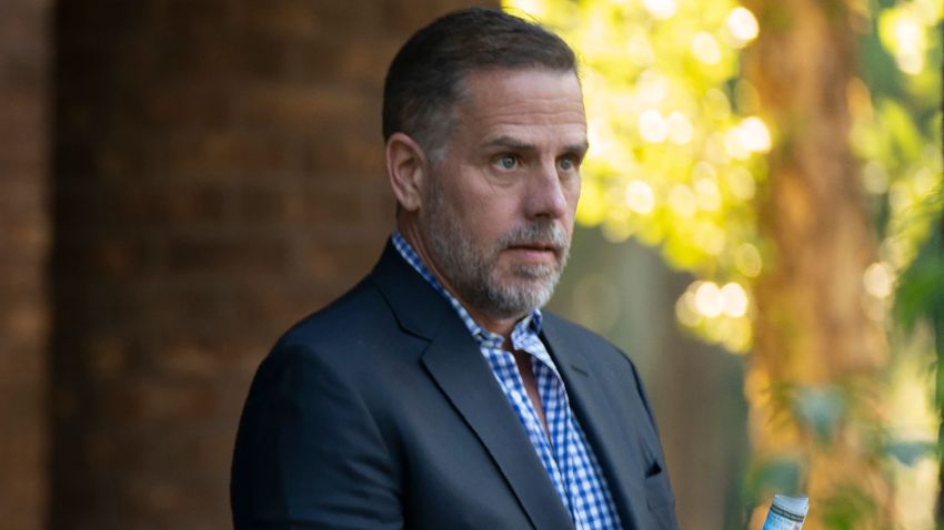 Hunter Biden leaves Holy Spirit Catholic Church in Johns Island, South Carolina, after attending a Mass, Saturday, August 13.