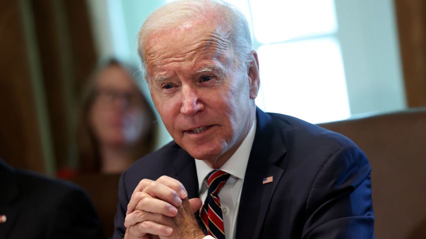 WASHINGTON, DC - SEPTEMBER 06: U.S. President Joe Biden delivers remarks during a Cabinet Meeting at the White House on September 06, 2022 in Washington, DC. Biden spoke on his administration's efforts to strengthen the economy. (Photo by Kevin Dietsch/Getty Images)