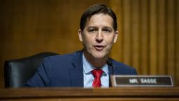 Senator Ben Sasse (R-NE) speaks during a Senate Judiciary Subcommittee on Privacy, Technology, and the Law hearing April 27, 2021 on Capitol Hill in Washington, D.C. The committee is hearing testimony on the effect social media companies' algorithms and design choices have on users and discourse. 