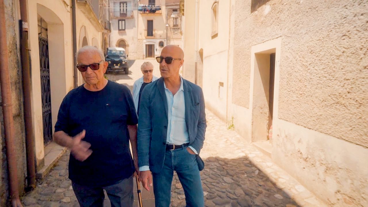 More than half of the people in Marzi are called Tucci, the actor says.