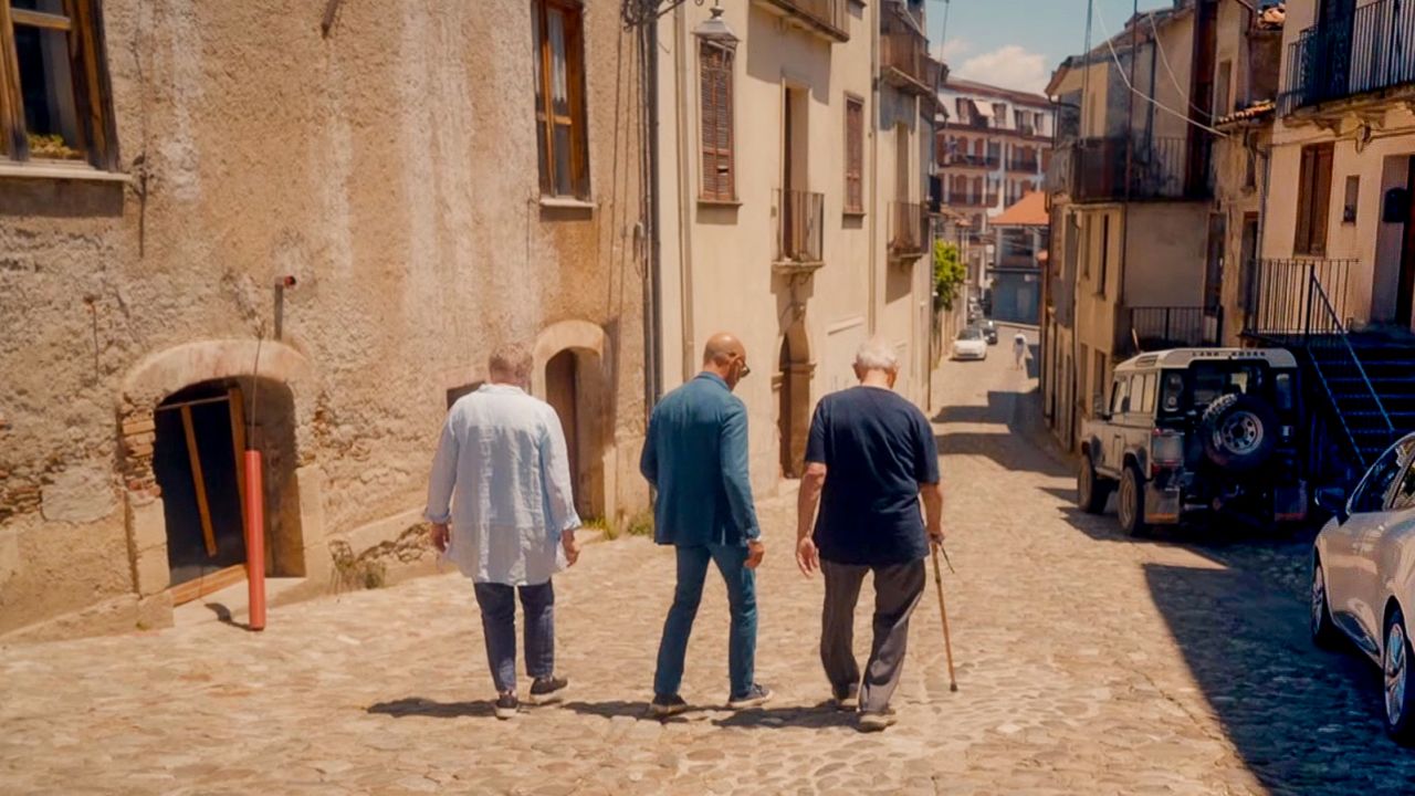 Stanley Tucci and his parents hunted for his grandfather's old house in Marzi, Italy.
