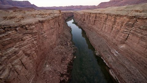 A view of the Colorado River from the Navajo Bridge in Marble Canyon, Arizona, on August 31.