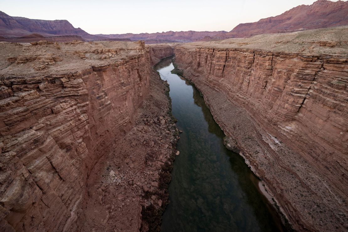A view of the Colorado River from the Navajo Bridge in Marble Canyon, Arizona, on August 31.