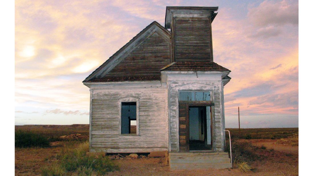 <strong>When the light falls: </strong>This sunset photo of a former church in Taiban, New Mexico, is one of Mulhouse's most popular.