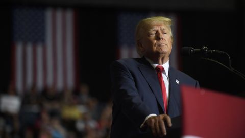 Former President Donald Trump speaks at a Save America Rally to support Republican candidates running for state and federal offices in the state at the Covelli Centre on September 17, 2022 in Youngstown, Ohio.