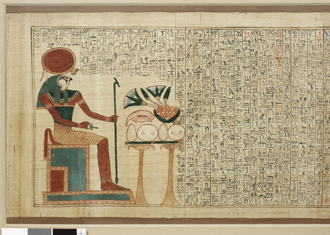 The richly illustrated Book of the Dead, a papyrus scroll more than 3,000 years old, is more than 4 meters (13 feet) long.