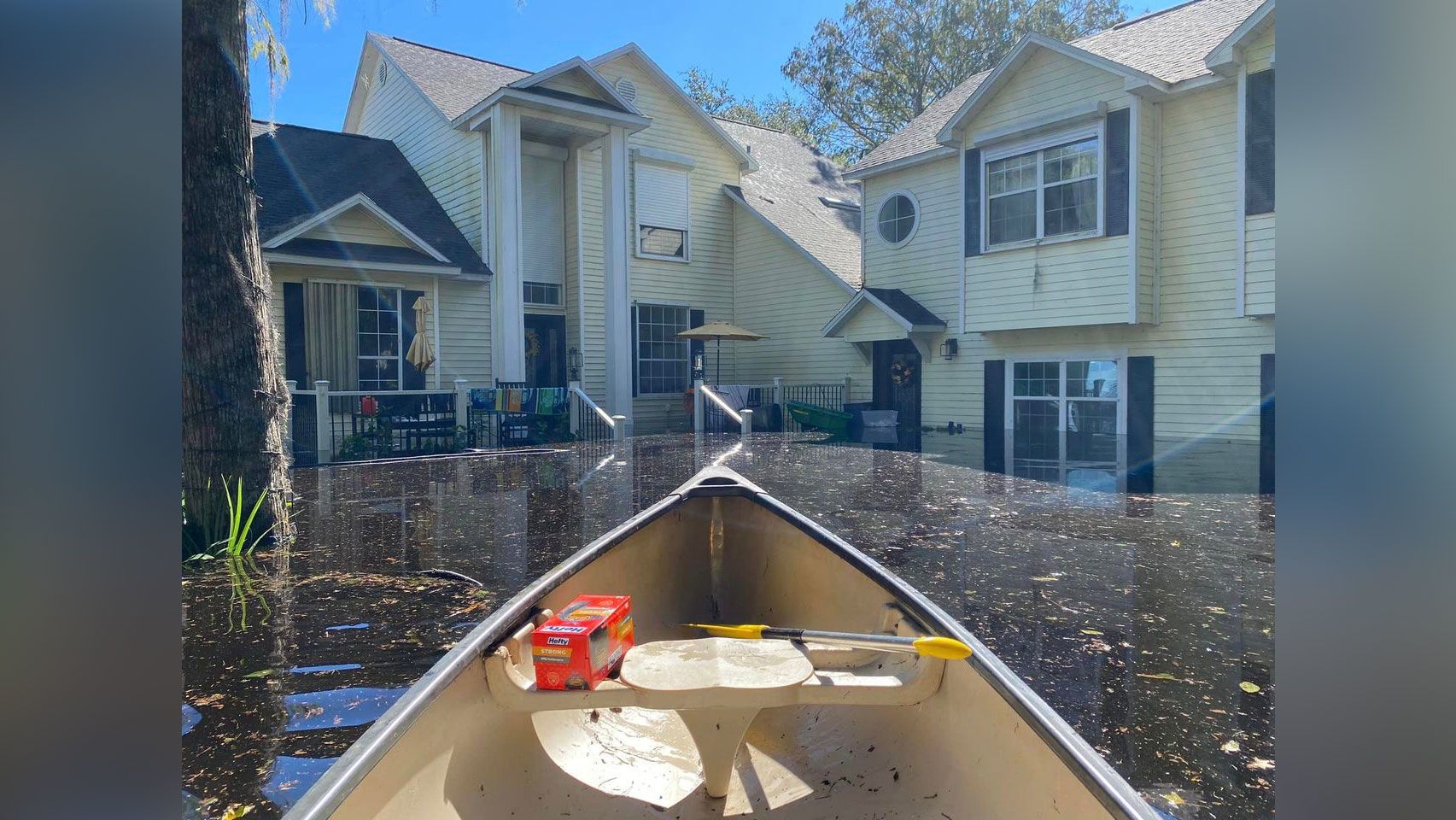 Floodwaters that swept through a Seminole County neighborhood left the lower story of a Geneva house under water.