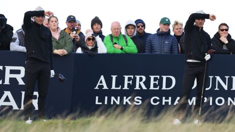 Højgaard wore matching outfits at the Alfred Dunhill Links Championship in October.