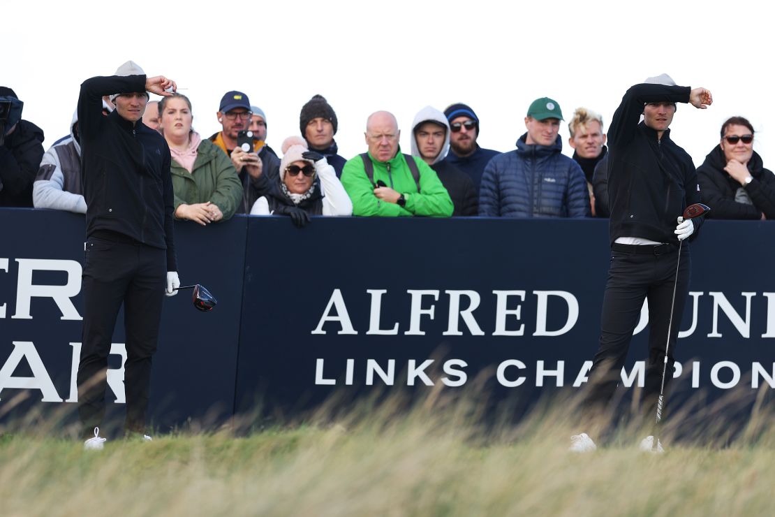 The Højgaard's donned identical outfits at the Alfred Dunhill Links Championship in October.