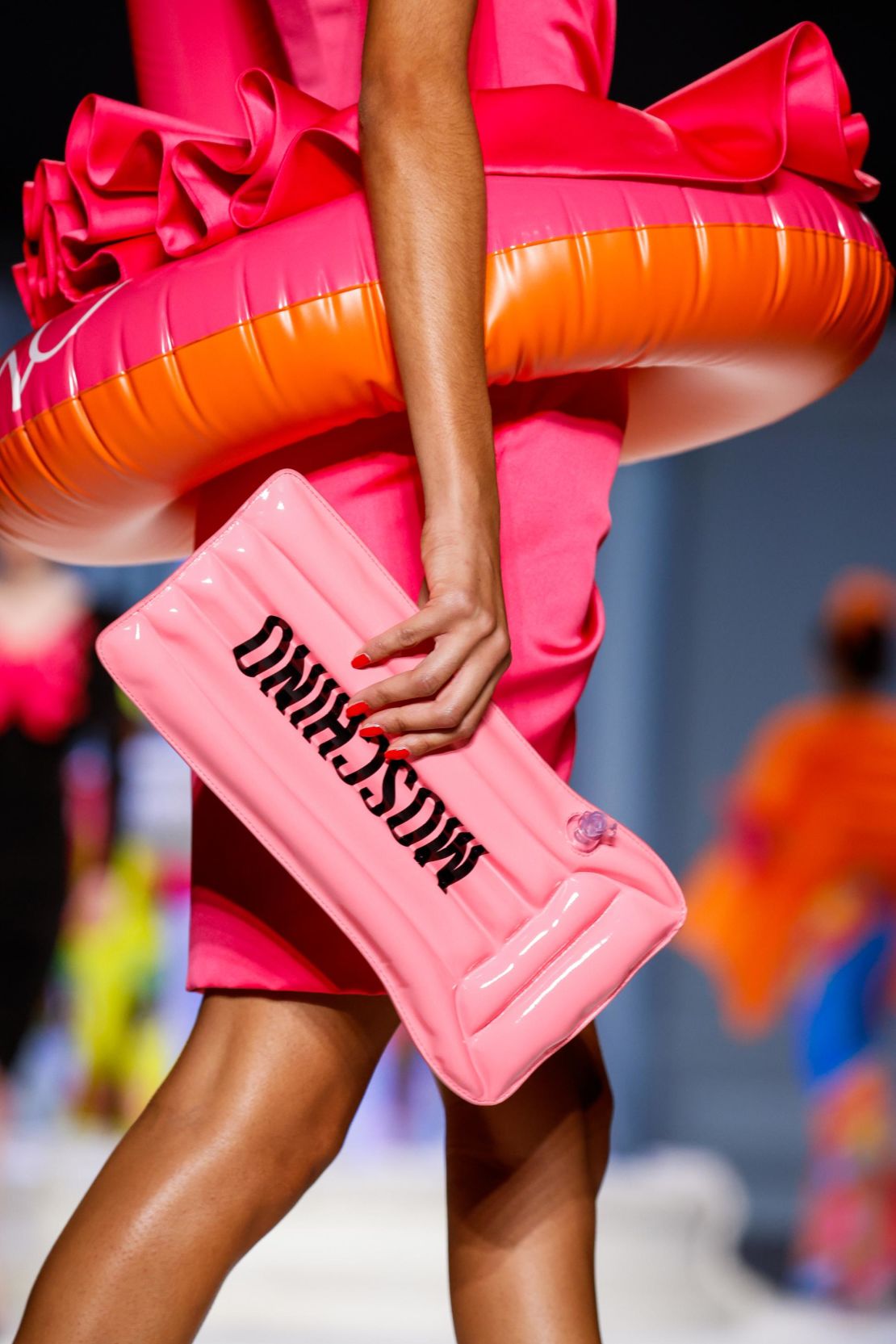 Moschino's Spring-Summer 2023 collection included inflatable purses.