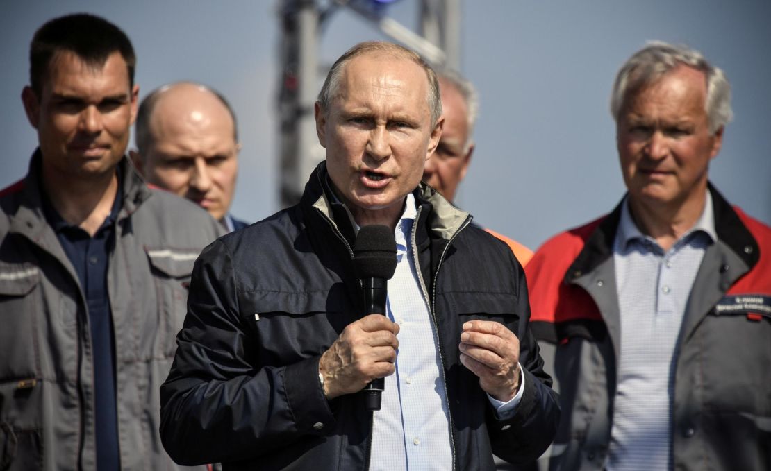 Putin personally opened the bridge in 2018.