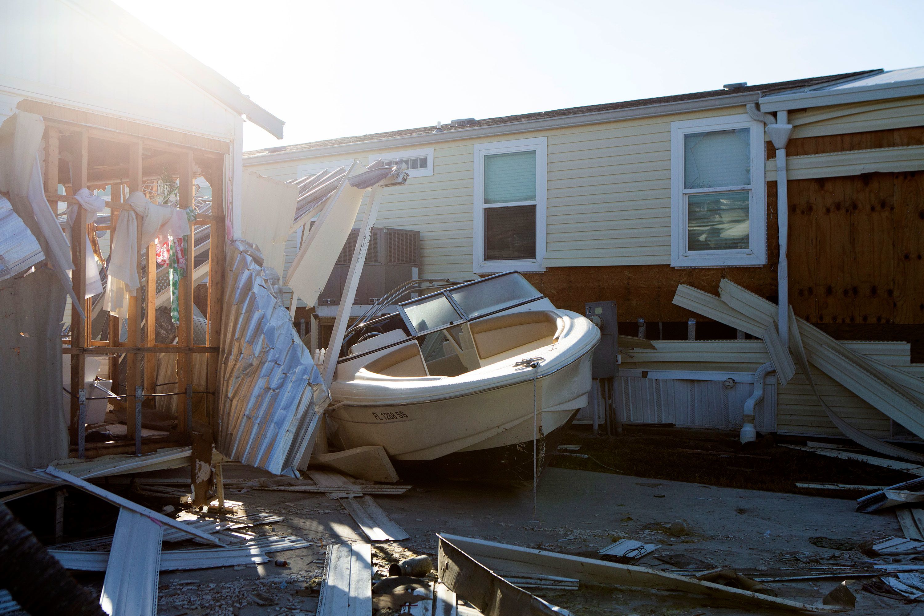 Mobile home communities on San Carlos Island were ravaged by the storm.