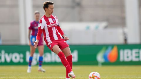 Torrecilla in action during the Supercopa de España Femenina final against Barcelona. 