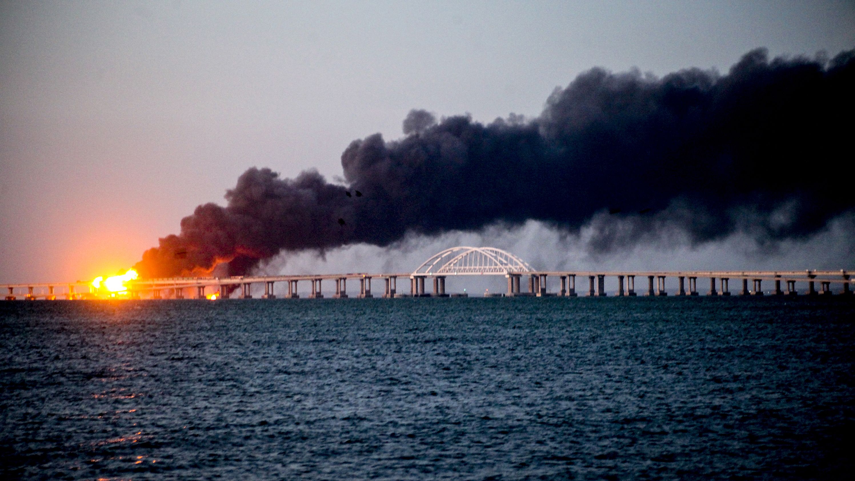 A huge blast severely damaged the only bridge connecting annexed Crimea to the Russian mainland on October 8. At least three people were killed in the explosion, which caused parts of Europe's longest bridge to collapse, according to Russian officials.