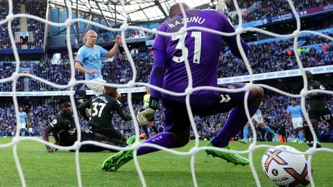 Erling Haaland está siete goles por delante de Harry Kane del Tottenham, segundo en la tabla de goleadores de la liga esta temporada.