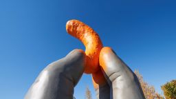 A 17-foot statue dedicated to Cheetos has been erected in a tiny hamlet called Cheadle in Alberta, Canada.
