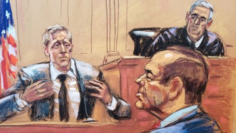 Kevin Spacey and Judge Lewis Kaplan perceive  to plaintiff Anthony Rapp testify.