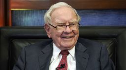 Warren Buffett smiles during an interview in Omaha, Nebraska, in May 2018.