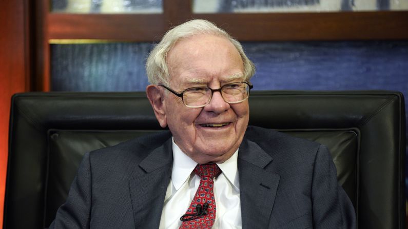 Warren Buffett smiles during an interview in Omaha, Nebraska, in May 2018. 