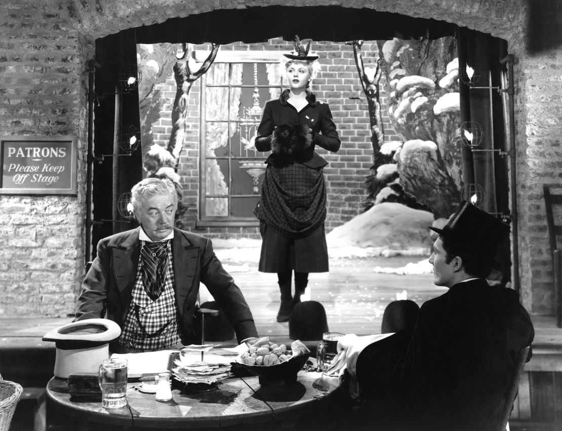 Angela Lansbury, Billy Bevan and Hurd Hatfield in a scene from the movie "The Picture of Dorian Gray." 