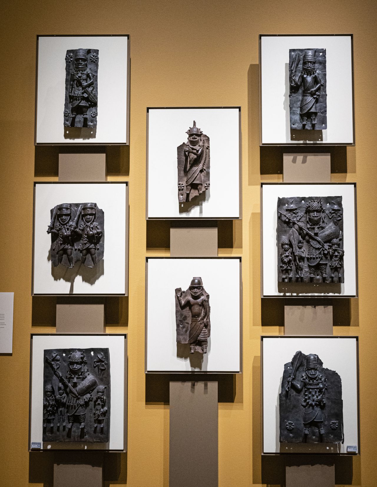 A selection of the Benin bronzes returned to Nigeria's National Commission for Museums and Monuments.