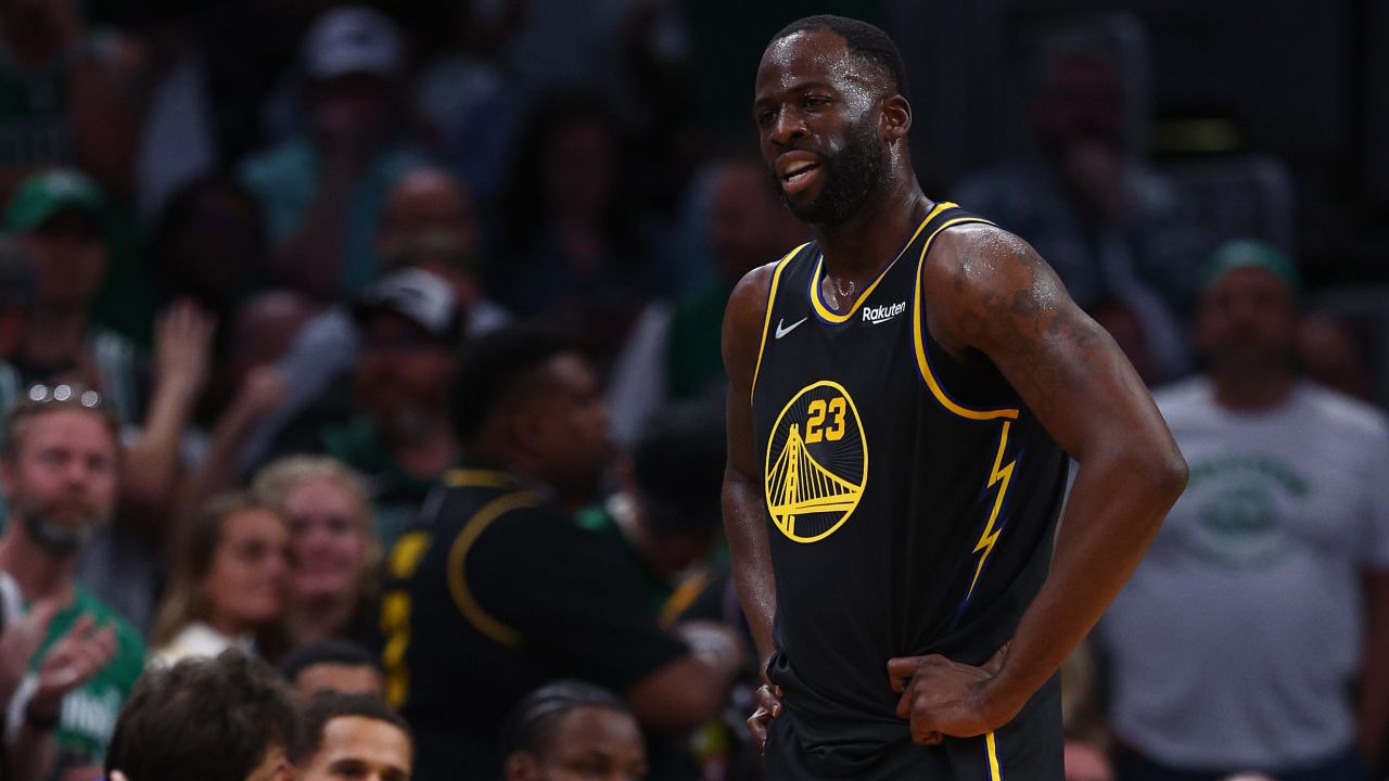 Draymond Green looks on in the third quarter against the Boston Celtics during Game Four of the 2022 NBA Finals.