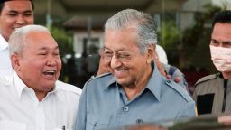 Former Malaysian Prime Minister Mahathir Mohamad reacts after attending a news conference at Putrajaya, Malaysia October 11, 2022.