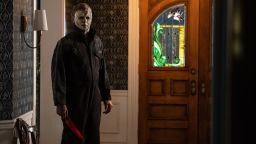 Michael Myers (aka The Shape) in Halloween Ends, co-written, produced and directed by David Gordon Green.  