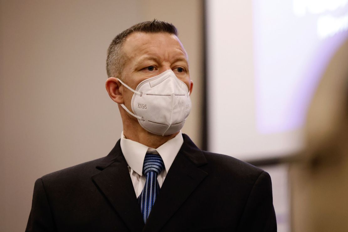Paul Flores listens during his murder trial in Monterey County Superior Court in Salinas, California, on July 18, 2022.