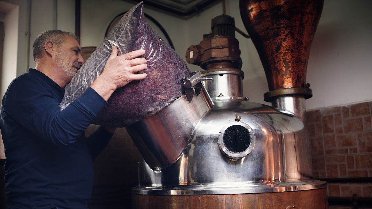 Psyche uses traditional copper stills in its distillery.