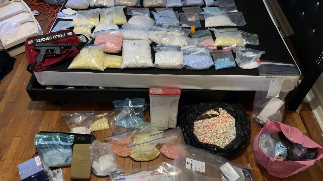 Rainbow-colored fentanyl seized from Bronx apartment on October 7.