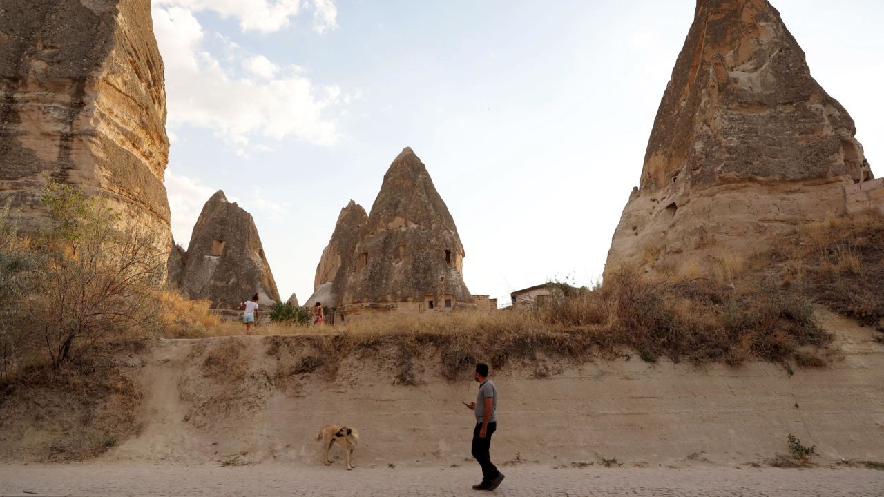 The landscape has been carved by thousands of years of erosion.