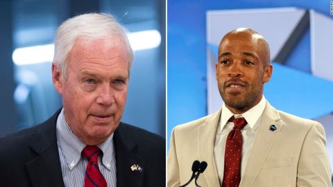 GOP Sen. Ron Johnson, left, and Democratic Lt. Gov. Mandela Barnes are facing off in a debate on Thursday. 