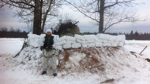 Gleb Erisov was photographed at the beginning of his military career, during a winter military training near Moscow, Russia.