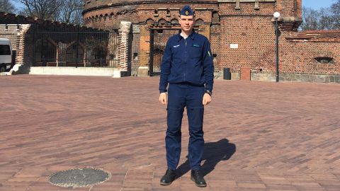 Gleb Irisov is pictured during his service with the Russian Air Force in Kaliningrad, a Russian exclave.