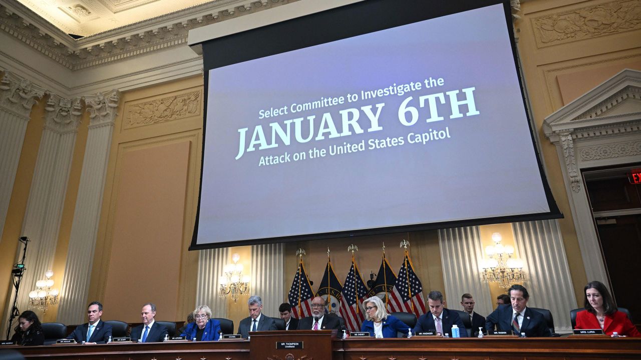 The US House Select Committee convenes a hearing to Investigate the January 6 Attack on the US Capitol, on Capitol Hill in Washington, DC, on October 13, 2022. 