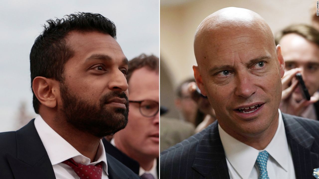 Kash Patel, left, and Marc Short, in file photos
