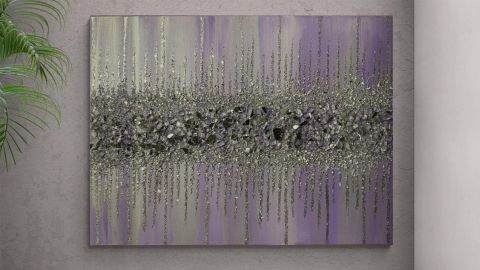 LavRender Glitter Glass Painting
