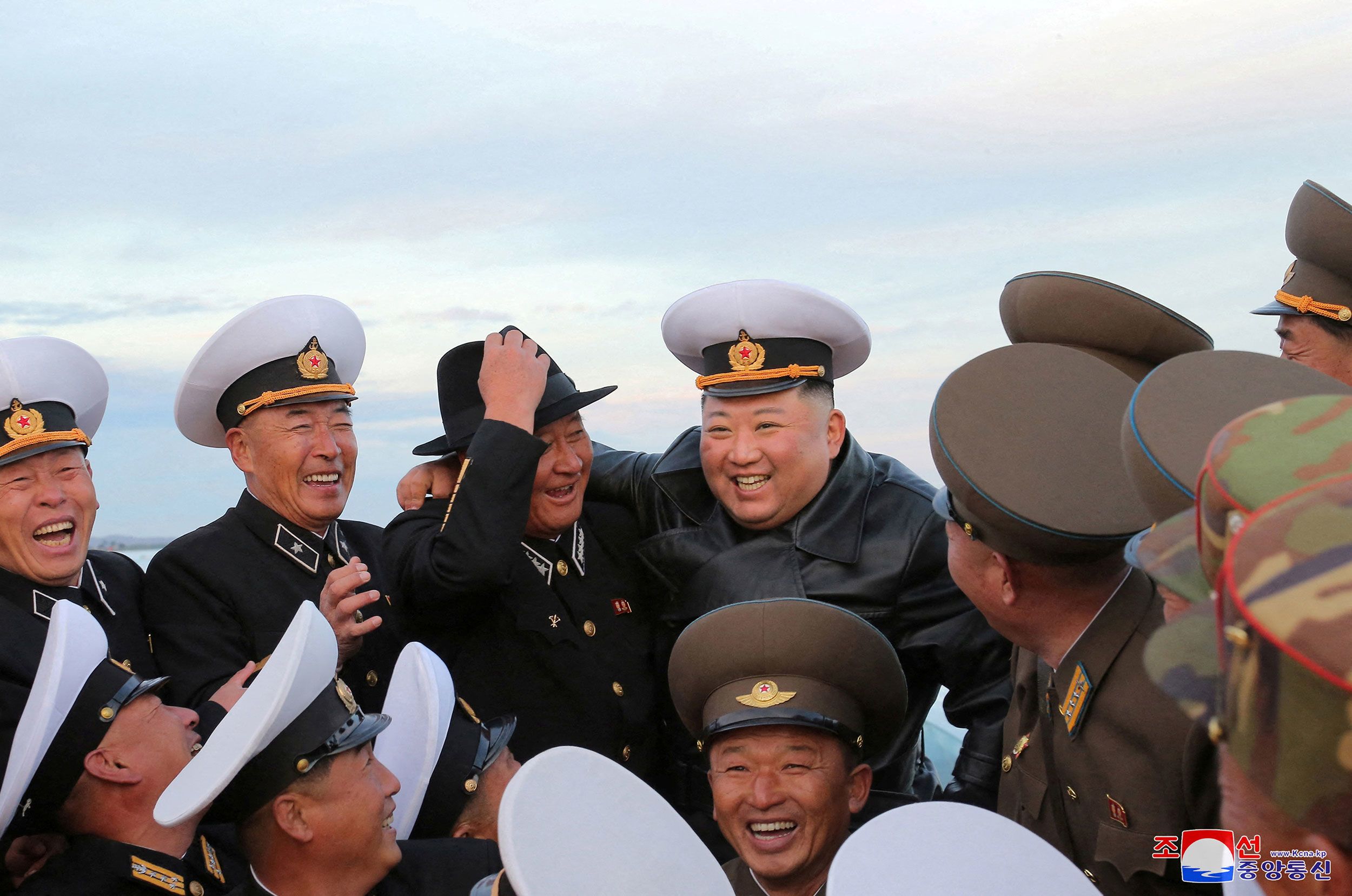 North Korean leader Kim Jong Un attends the opening ceremony of the Ryonpho Greenhouse Farm.