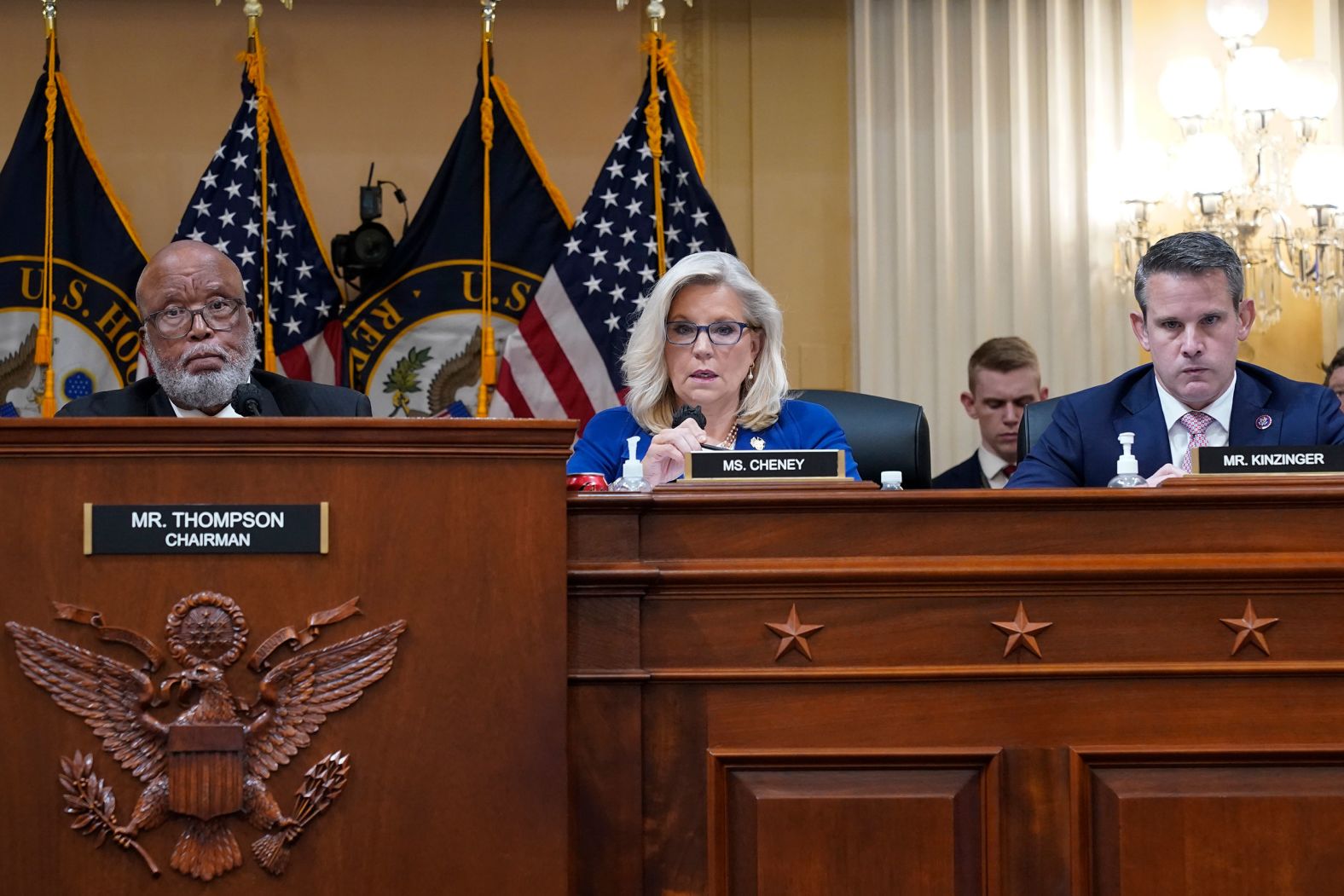 US Rep. Liz Cheney, the committee's vice chairwoman, offers a motion <a href="index.php?page=&url=https%3A%2F%2Fwww.cnn.com%2F2022%2F10%2F13%2Fpolitics%2Fsubpoena-trump-january-6-committee%2Findex.html" target="_blank">to subpoena former President Donald Trump</a> on October 13.