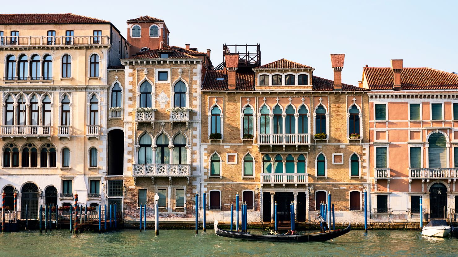 Italy, Veneto, Venice, Grand Canal with Gondola