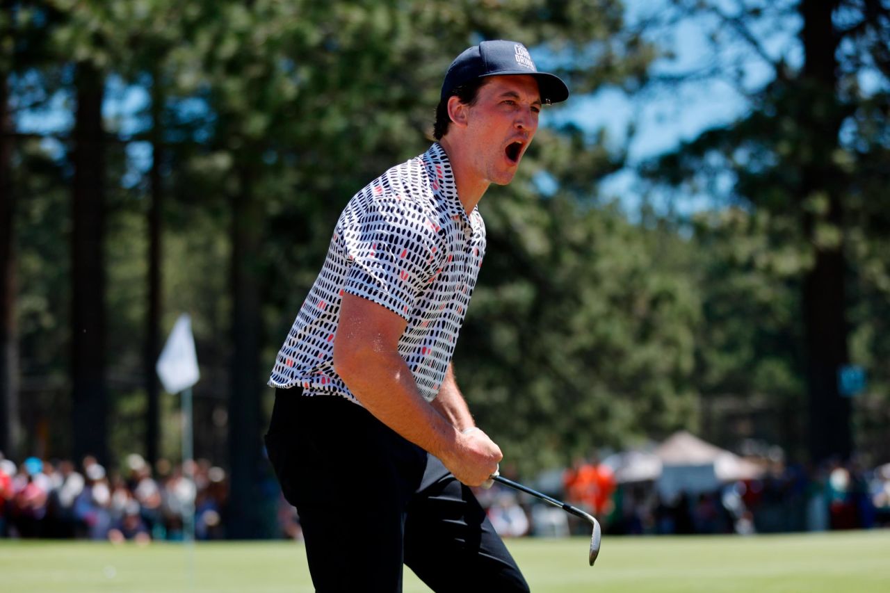 <strong>Miles Teller:</strong> The "Whiplash" star won plaudits for his charismatic performance as Rooster in 2022's "Top Gun: Maverick," and the actor looked to have channeled that same energy into a compelling showing at the American Century Championship at Tahoe in July [pictured].