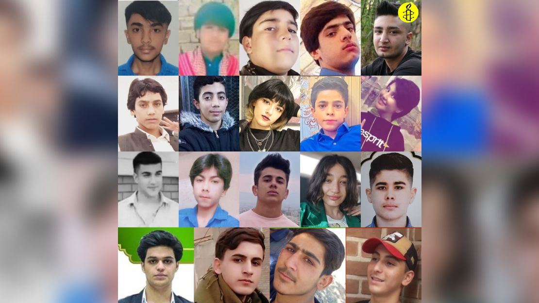 The Amnesty report included pictures of 19 of the deceased children.   