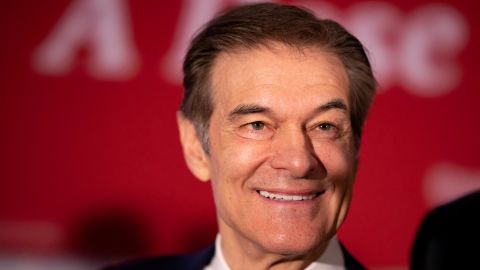 Pennsylvania Republican Senate candidate Mehmet Oz speaks to attendees at a campaign event in Bristol, Pennsylvania, on April 21, 2022.