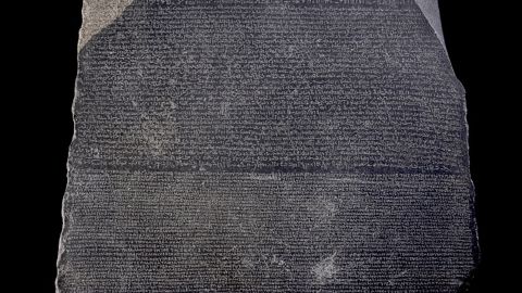 The Rosetta stone has been at The British Museum in London since 1802.