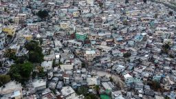 TOPSHOT - Aerial view of the high density of houses in the neighbourhood of Jalousie in Port-au-Prince, on March 12, 2020. (Photo by CHANDAN KHANNA / AFP) (Photo by CHANDAN KHANNA/AFP via Getty Images)