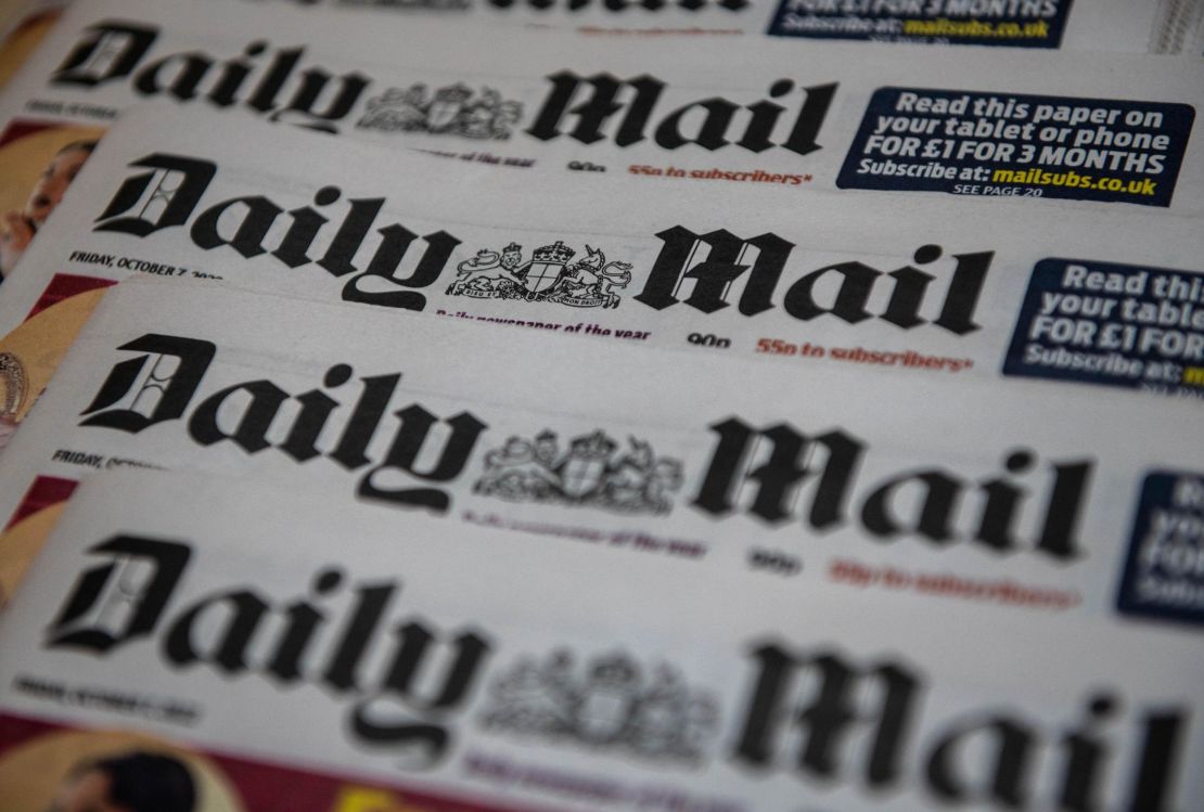 Print editions of the Daily Mail newspaper  
