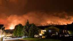 BASALT, CO - JULY 04: A view of the Lake Christine fire as it rises behind Elk Run on July 4, 2018 in Basalt, Colorado. (Photo by Chris Council/Getty Images)